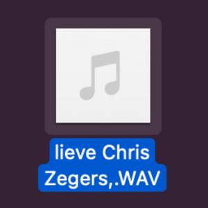 lieve Chris Zegers